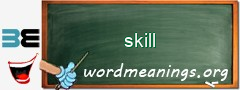 WordMeaning blackboard for skill